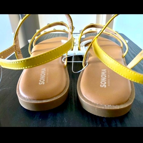🔴Sonoma Yellow Strap Sandals Size 9/10 NWT - Picture 4 of 5